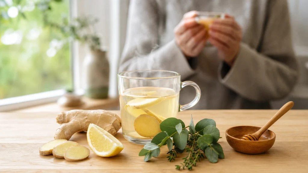 Illustration éditoriale pour l’article « Quel mucolytique naturel choisir pour libérer vos bronches »