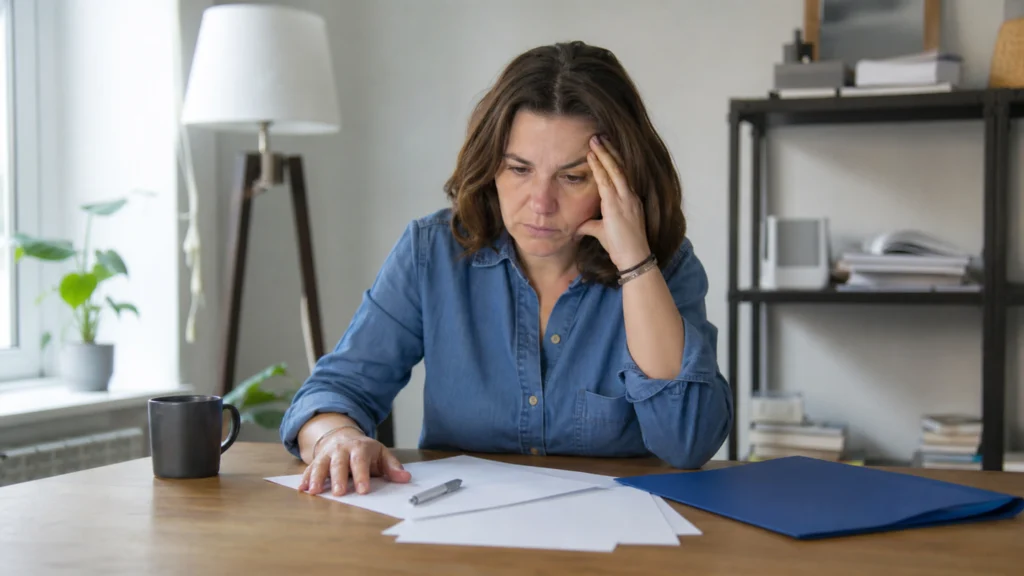Illustration éditoriale pour l’article « Maladie professionnelle dépression : droits et démarches »