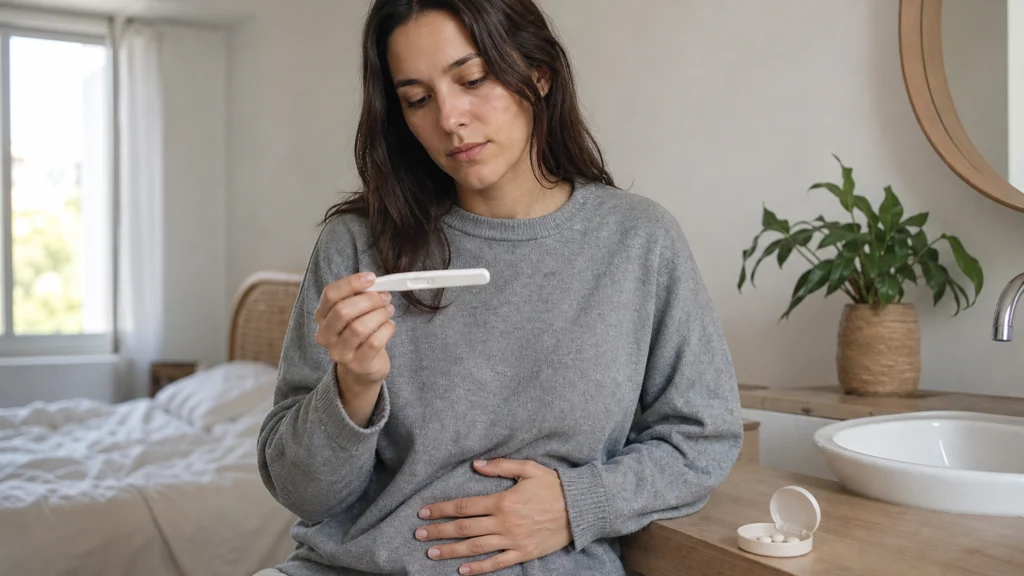 Illustration éditoriale pour l’article « Symptômes de grossesse sous pilule : comment réagir en 2026 »
